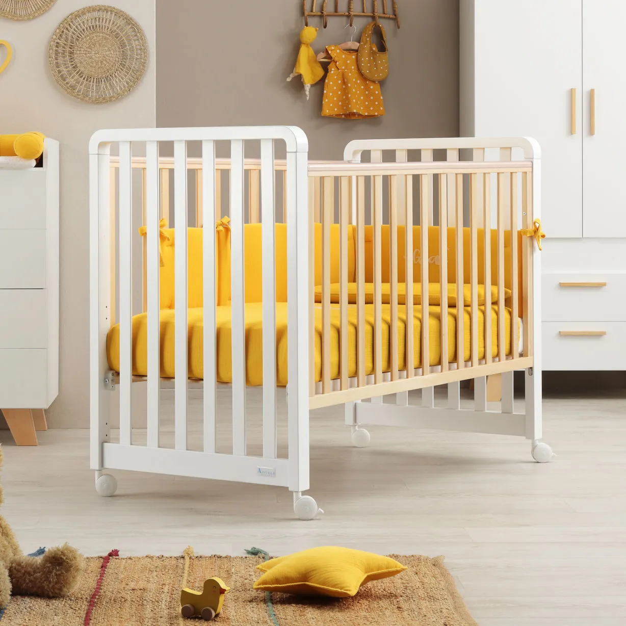 Azzurra Design - Lettino Glam  9 In 1 + Materasso + Completo Piumone Glam