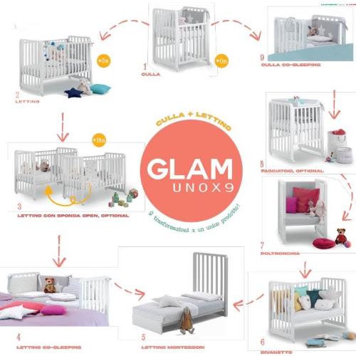 Azzurra Design - Lettino Glam  9 In 1 + Materasso + Completo Piumone Glam - Image 6