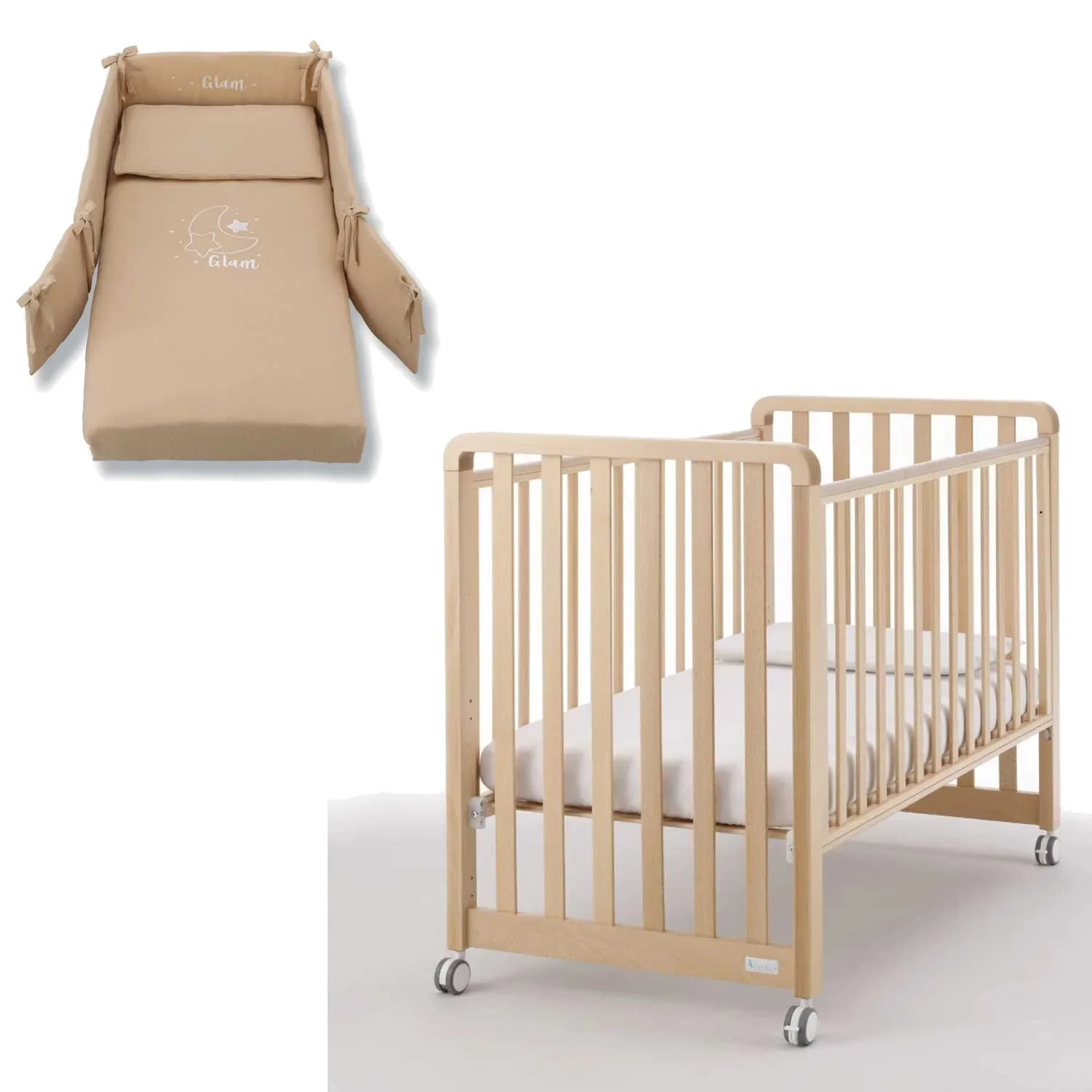 Azzurra Design - Lettino Glam  9 In 1 + Materasso + Completo Piumone Glammy - Image 2