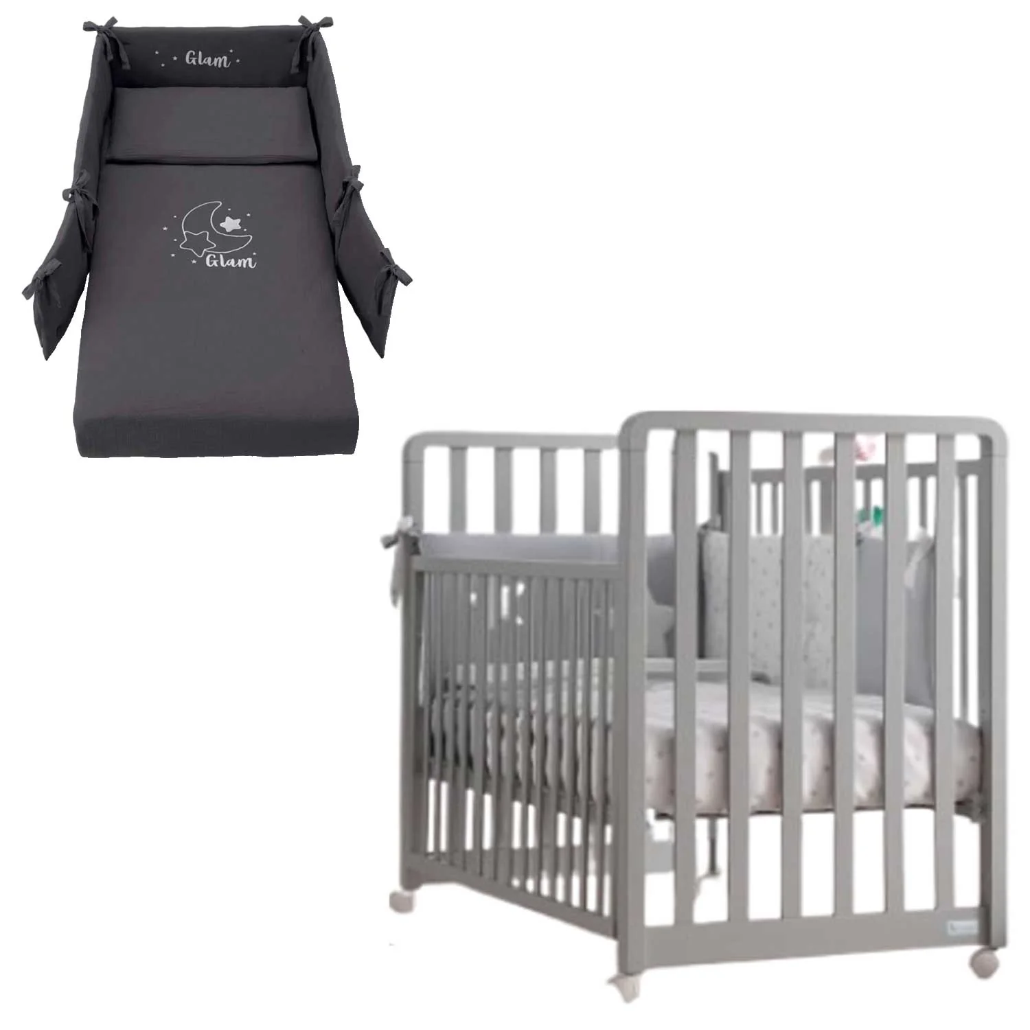 Azzurra Design - Lettino Glam  9 In 1 + Materasso + Completo Piumone Glammy - Image 7