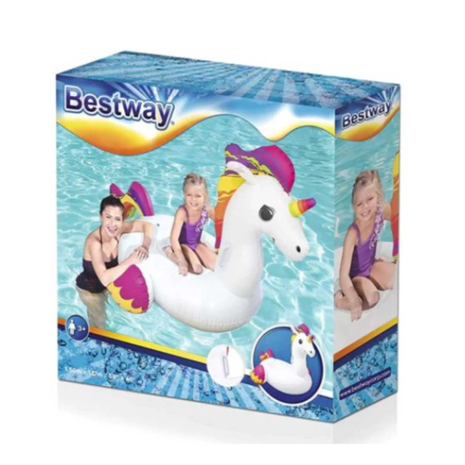 Bestway - Cavalcabile Unicorno Fantasy Con Maniglie - Image 2