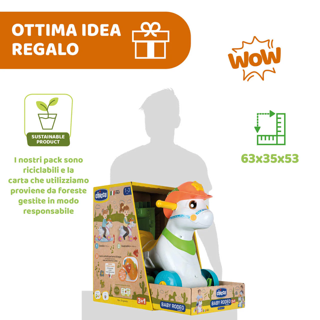 Chicco - Cavallo a Dondolo Baby Rodeo - Image 6