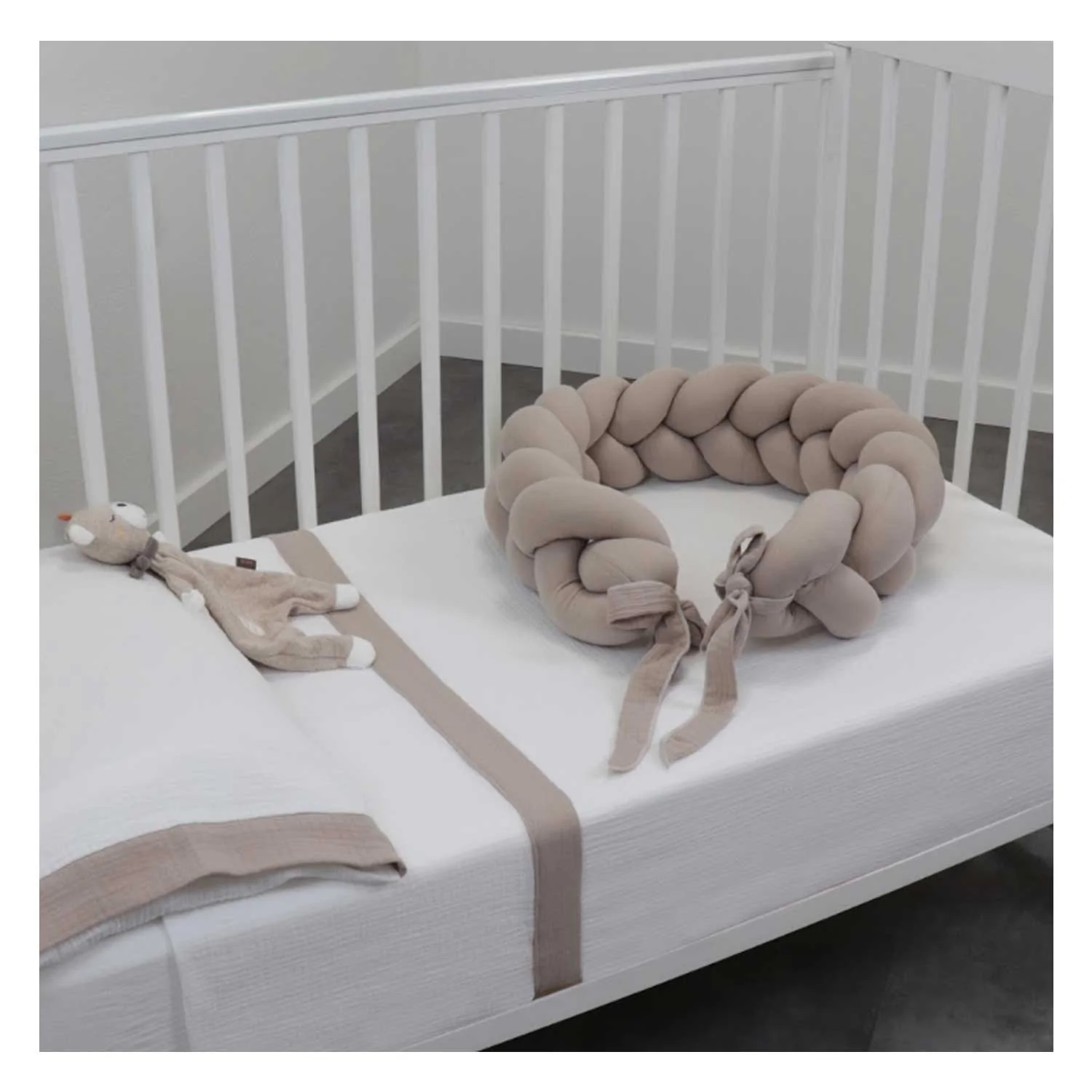 Cora - Linea Bibo: Treccia Paracolpi Per Mini Culla - Image 2