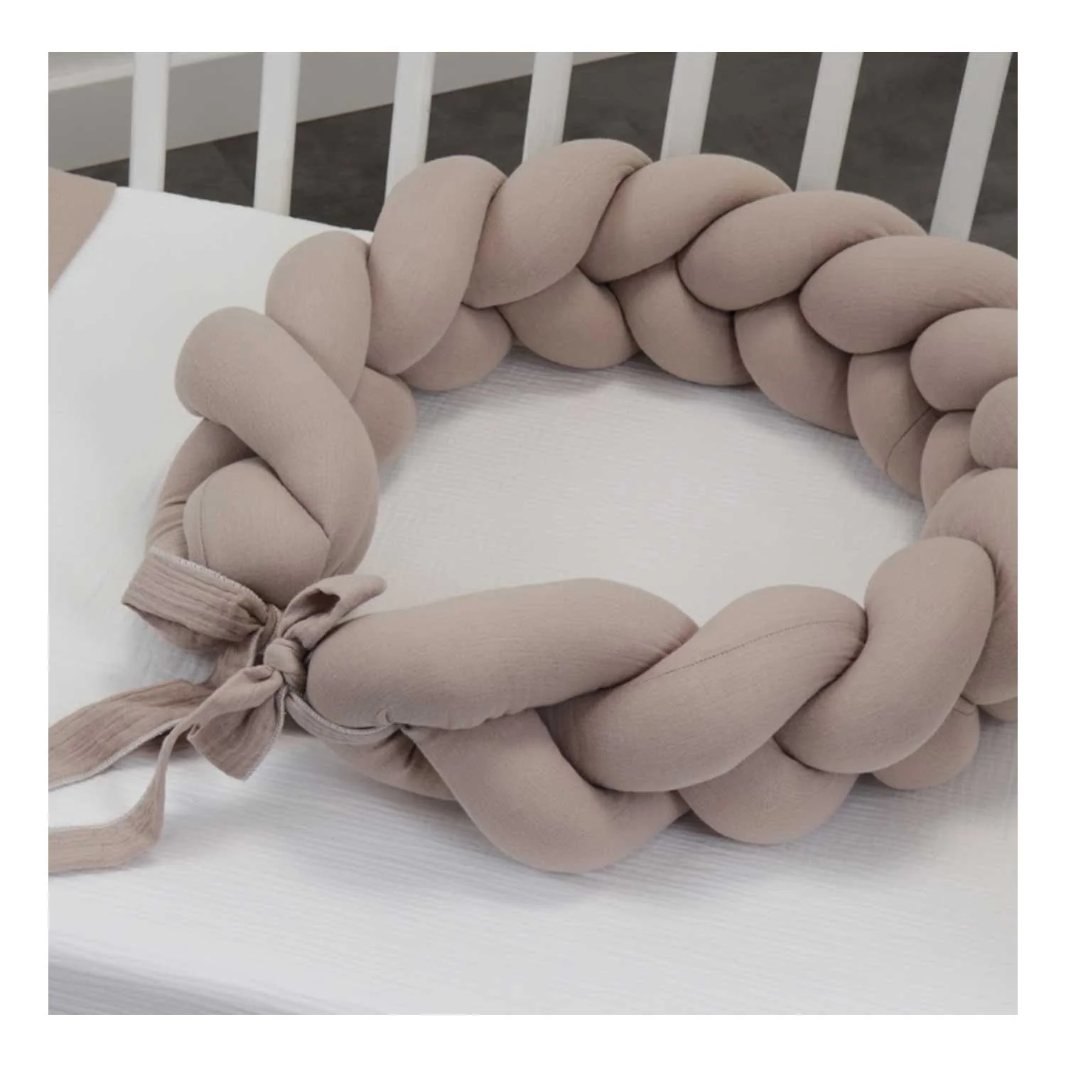 Cora - Linea Bibo: Treccia Paracolpi Per Mini Culla - Image 3