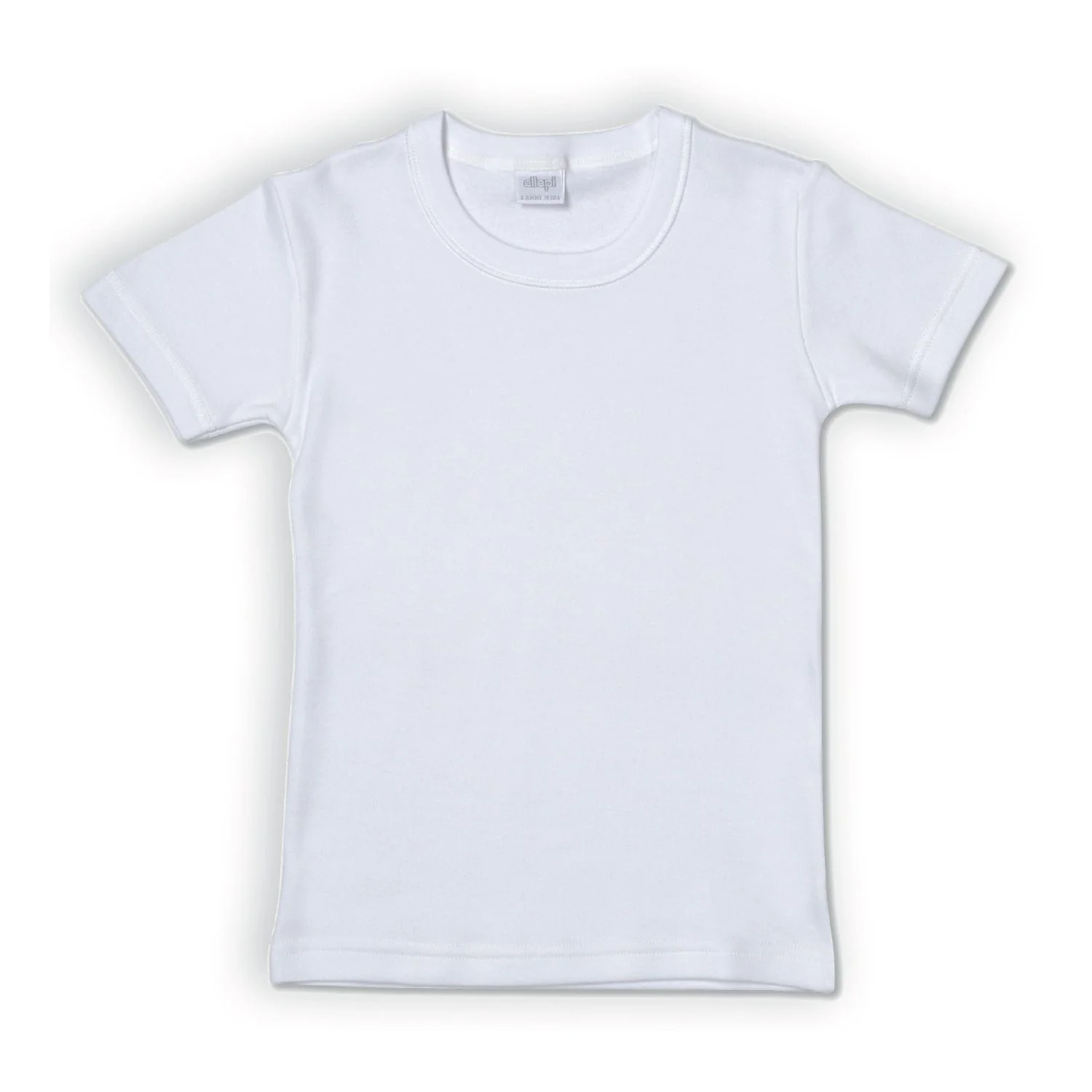 Ellepi - Maglia a maniche corte bianca da bambino in caldo cotone