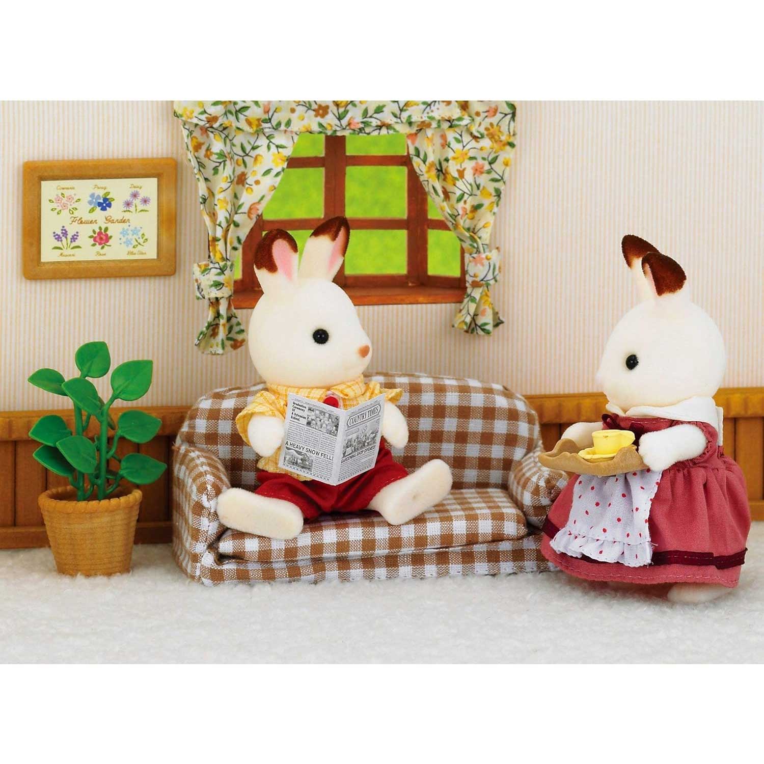 Epoch - Sylvanian Families: Papà Coniglio Cioccolato E Divano - Image 2
