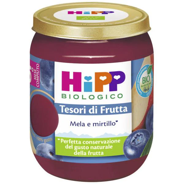 Hipp - Omogeneizzato Tesori Di Frutta Mela E Mirtillo: Confezione 160 gr