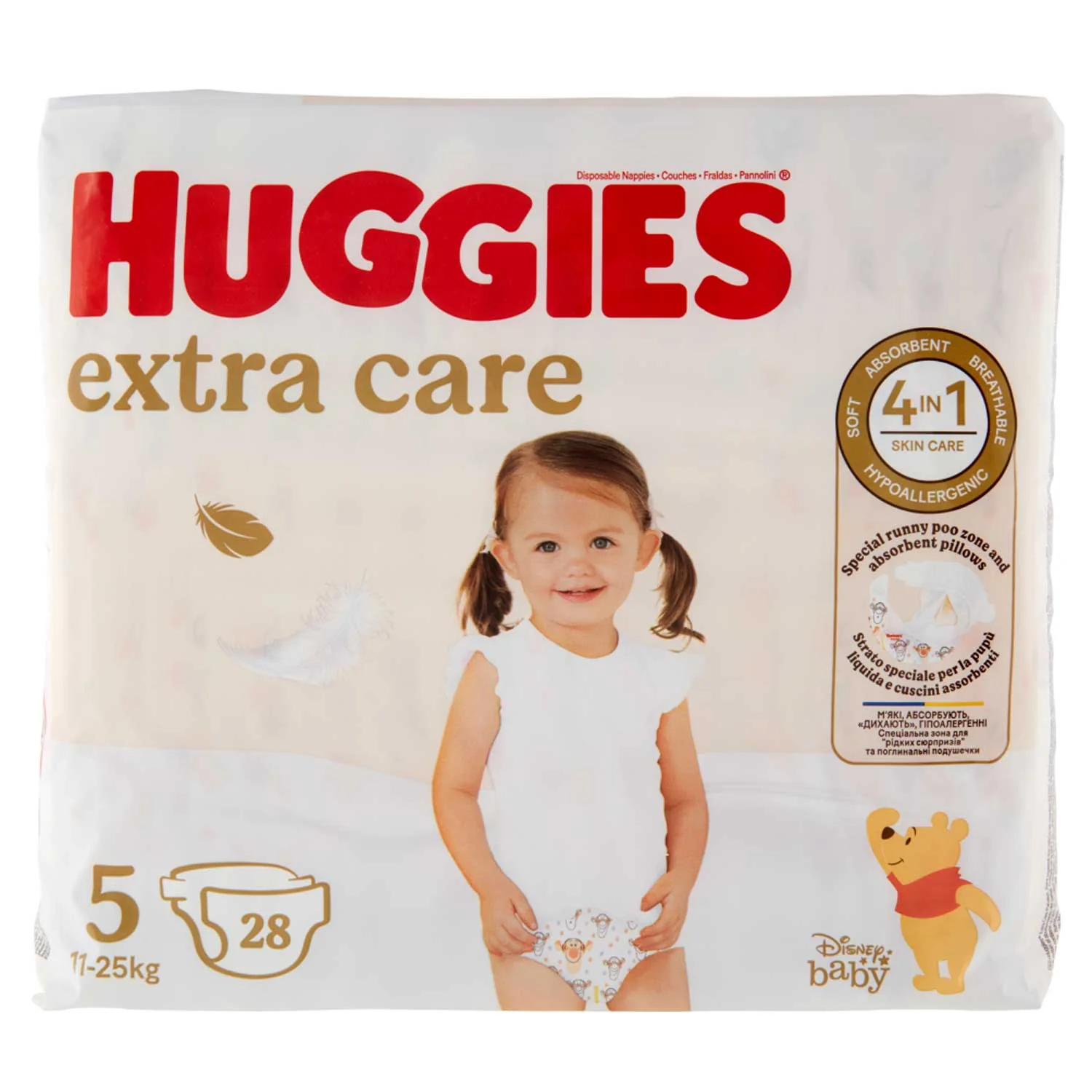 Huggies - Pannolini Extra Care Grande Taglia 5 / 28 Pezzi