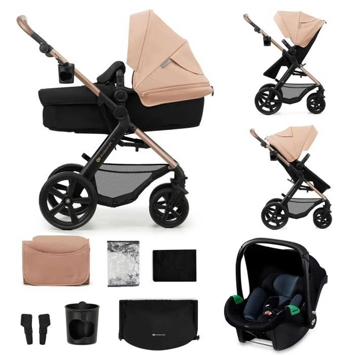 Kinderkraft - Trio Moov2 Con Seggiolino Auto Mink Pro I size 40-75 Cm - Image 3