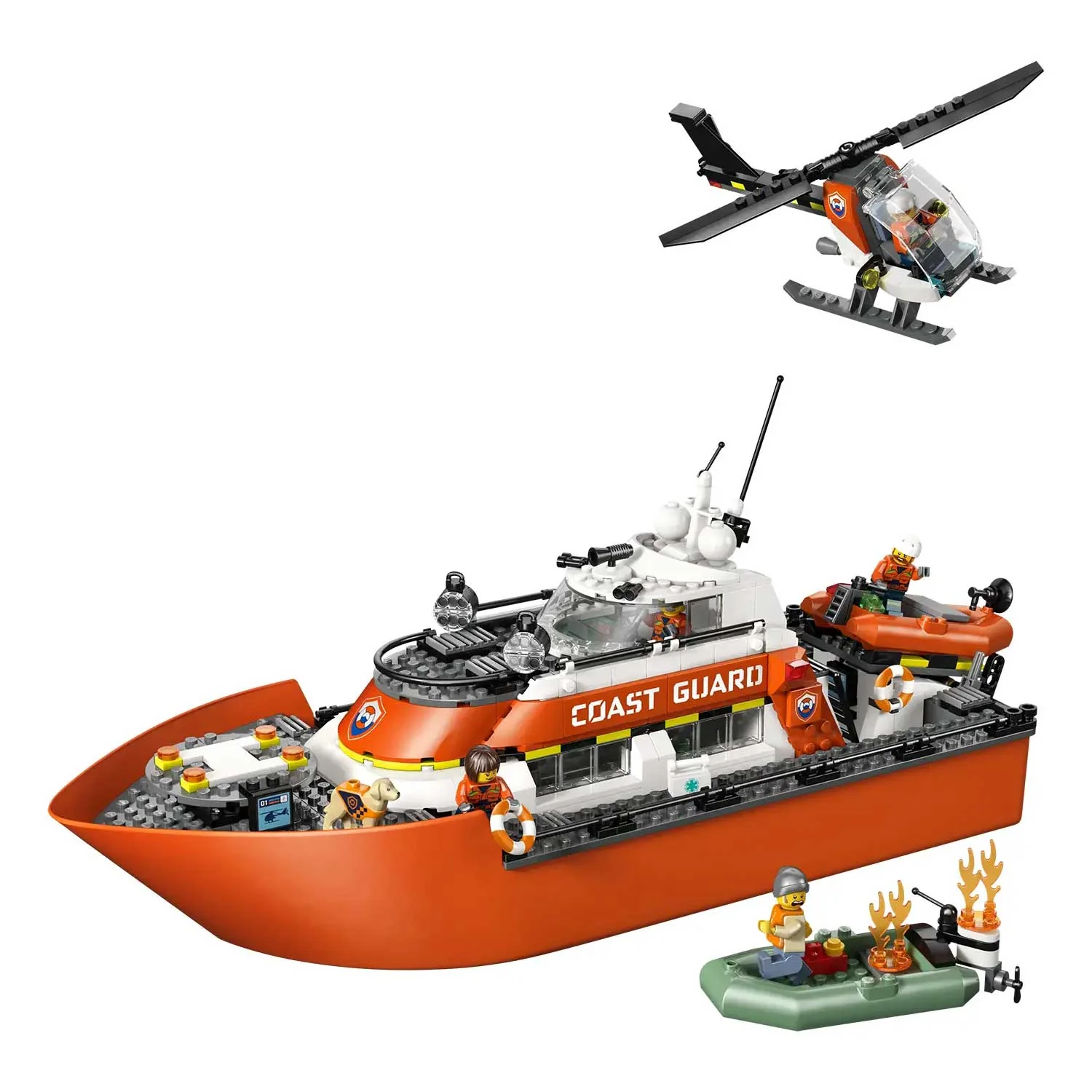 LEGO - City Exploration Motoscafo Di Soccorso Ed Elicottero Della Guardia Costiera 60504 - Image 2