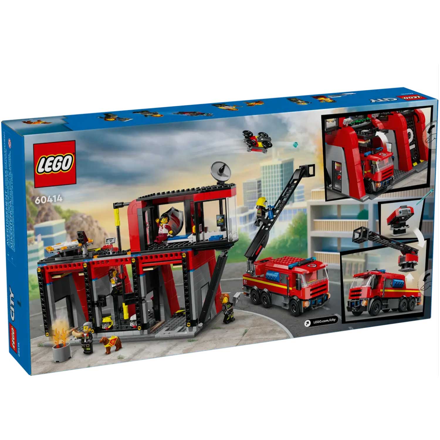 LEGO - City Fire Caserma Dei Pompieri E Autopompa 60414 - Image 3