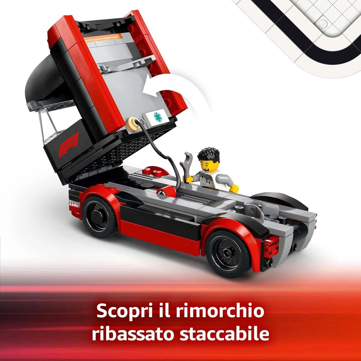 LEGO - City Autotrasportatore F1 con monoposto RB20 e AMR24 F1 60445 - Image 3