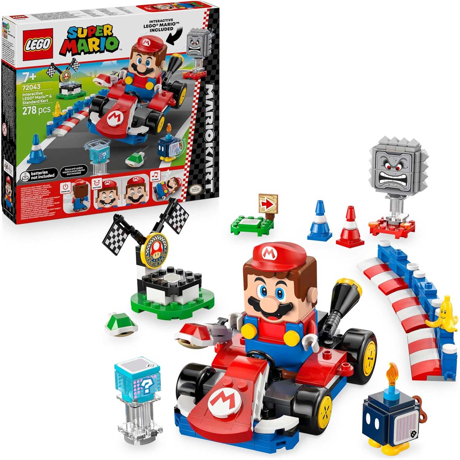 LEGO - Super Mario Mario Kart: Mario Interattivo E Kart Standard 72043 - Image 2