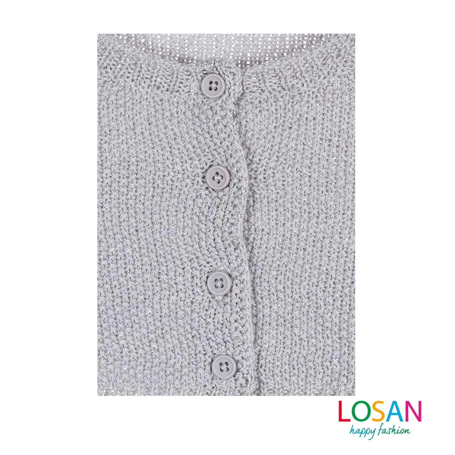 Losan - Bolero in Tricot color Argento Bambina Junior - Image 3