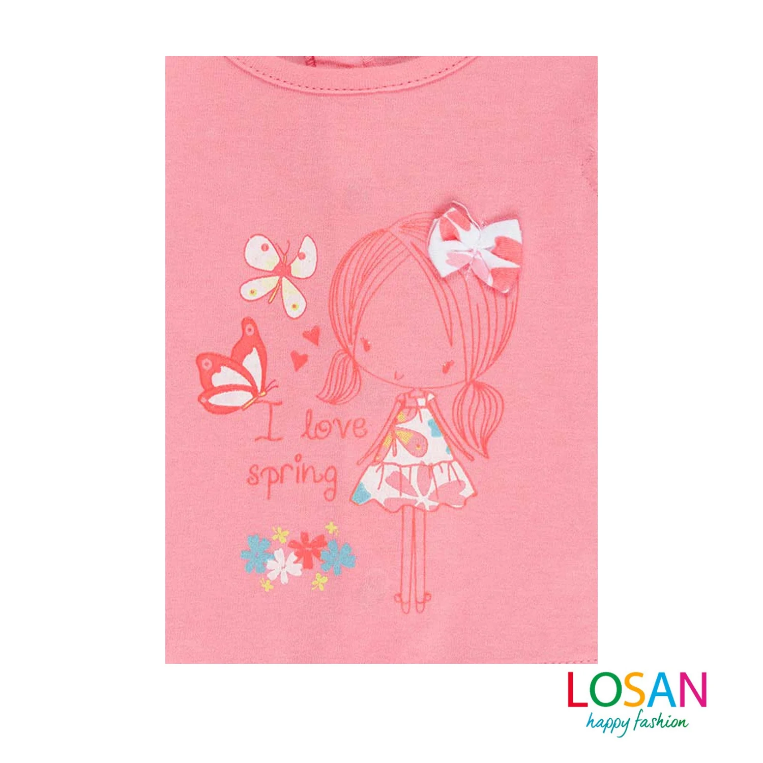 Losan - Completo a Fiori Maglietta + Leggings Neonata ULTIMA TAGLIA 0-1 MESI - Image 3