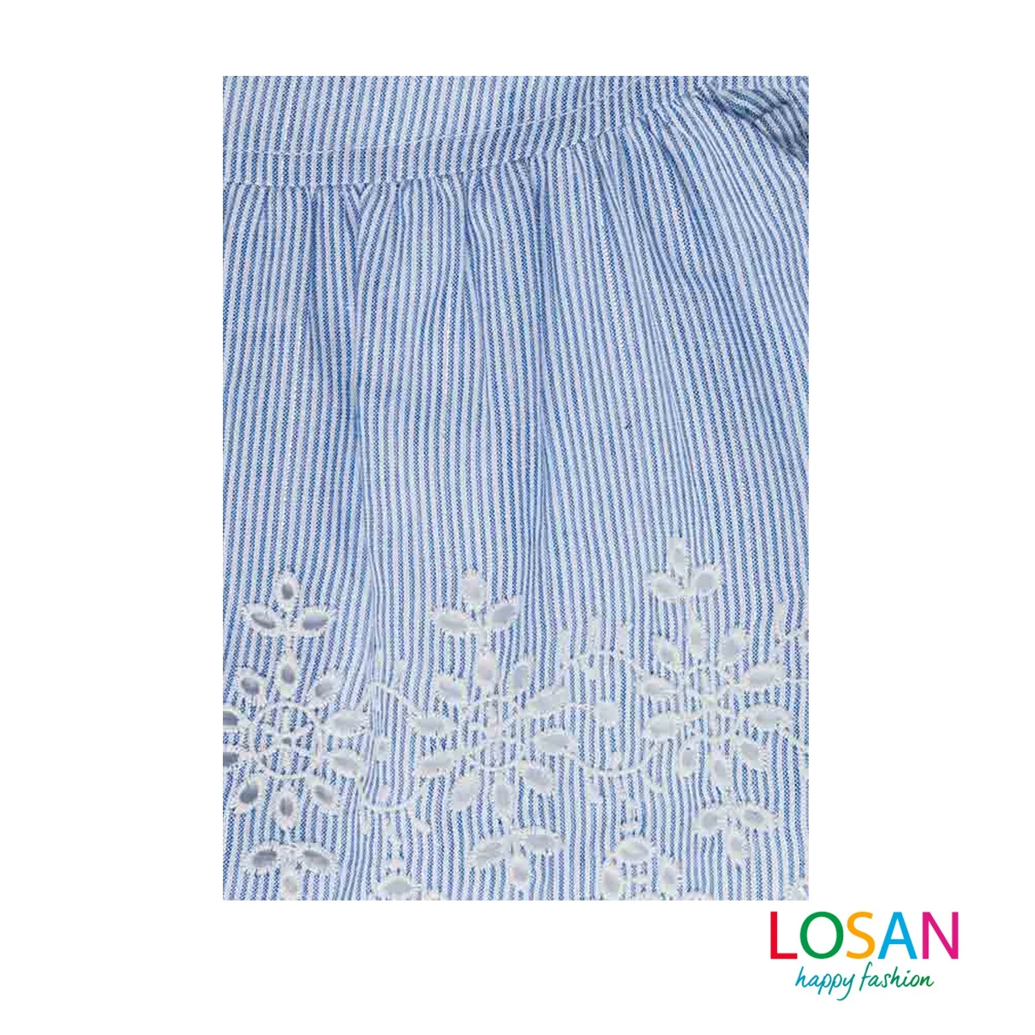 Losan - Completo Blusa e Gonna in Pizzo Sangallo Baby Bambina - Image 5
