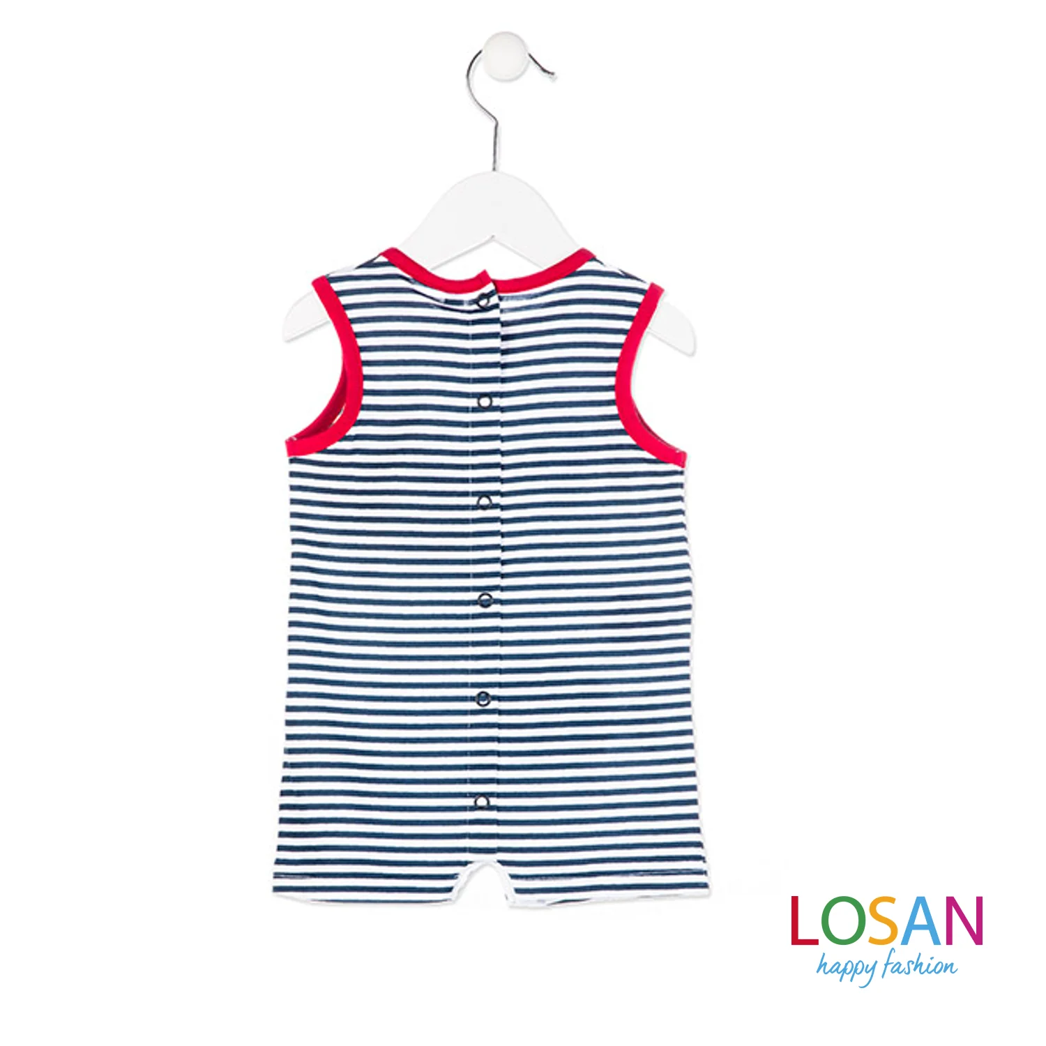 Losan - Pagliaccetto Bimbo Neonato Smanicato Colore Marino ULTIMA TAGLIA 3-6 MESI - Image 3
