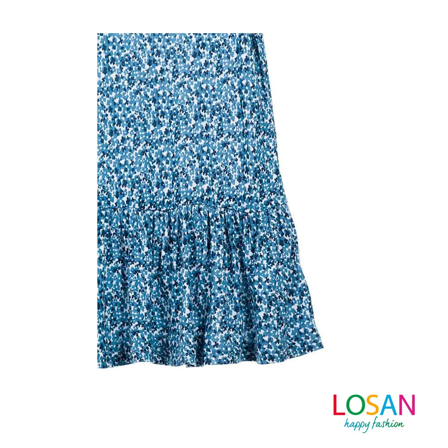 Losan - Vestito in Jersey a Fiori Blu Bambina Junior - Image 3