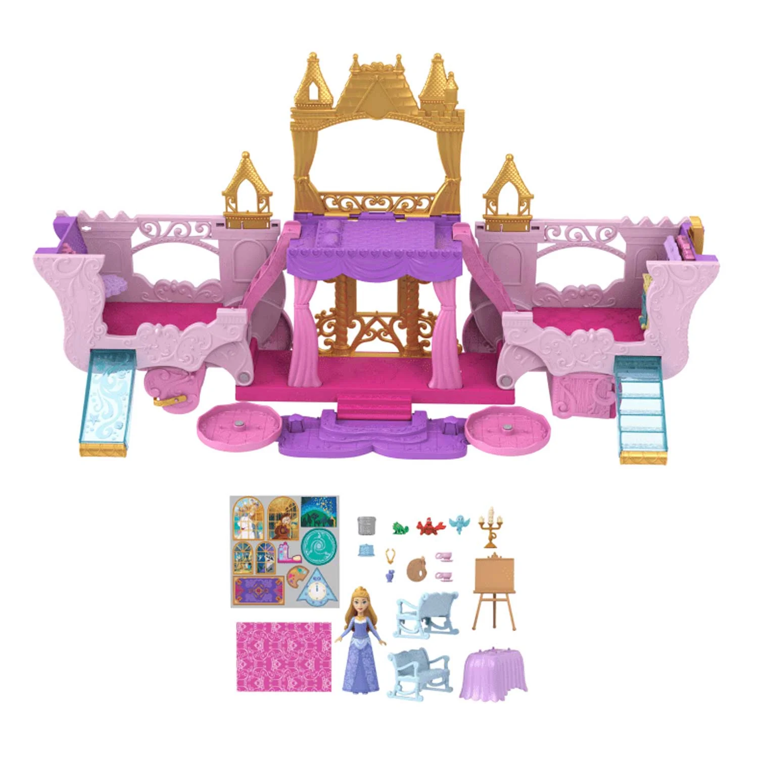 Mattel - Disney Princess Playset 2in1: Castello Con Carrozza HWX17 - Image 2