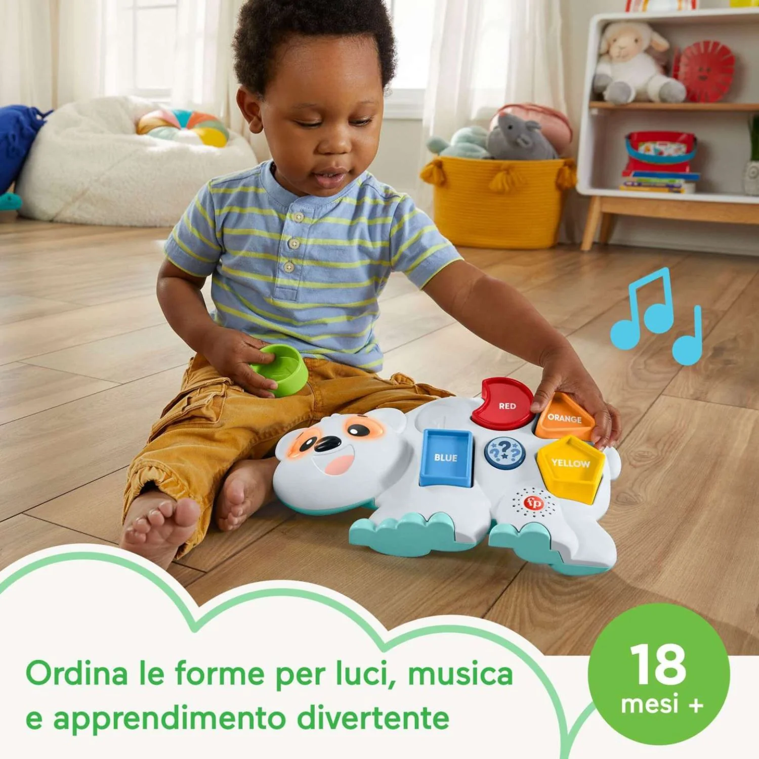 Fisher Price - Parlamici Fabietto Orsetto Forme E Colori HRB80 - Image 8