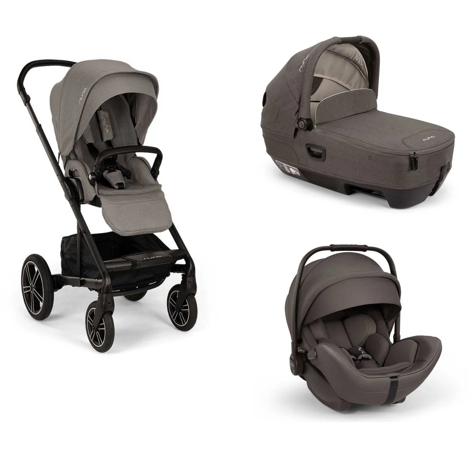 Nuna - Trio Mixx Con Navicella Cari Next + Seggiolino Auto Pipa Next Isize