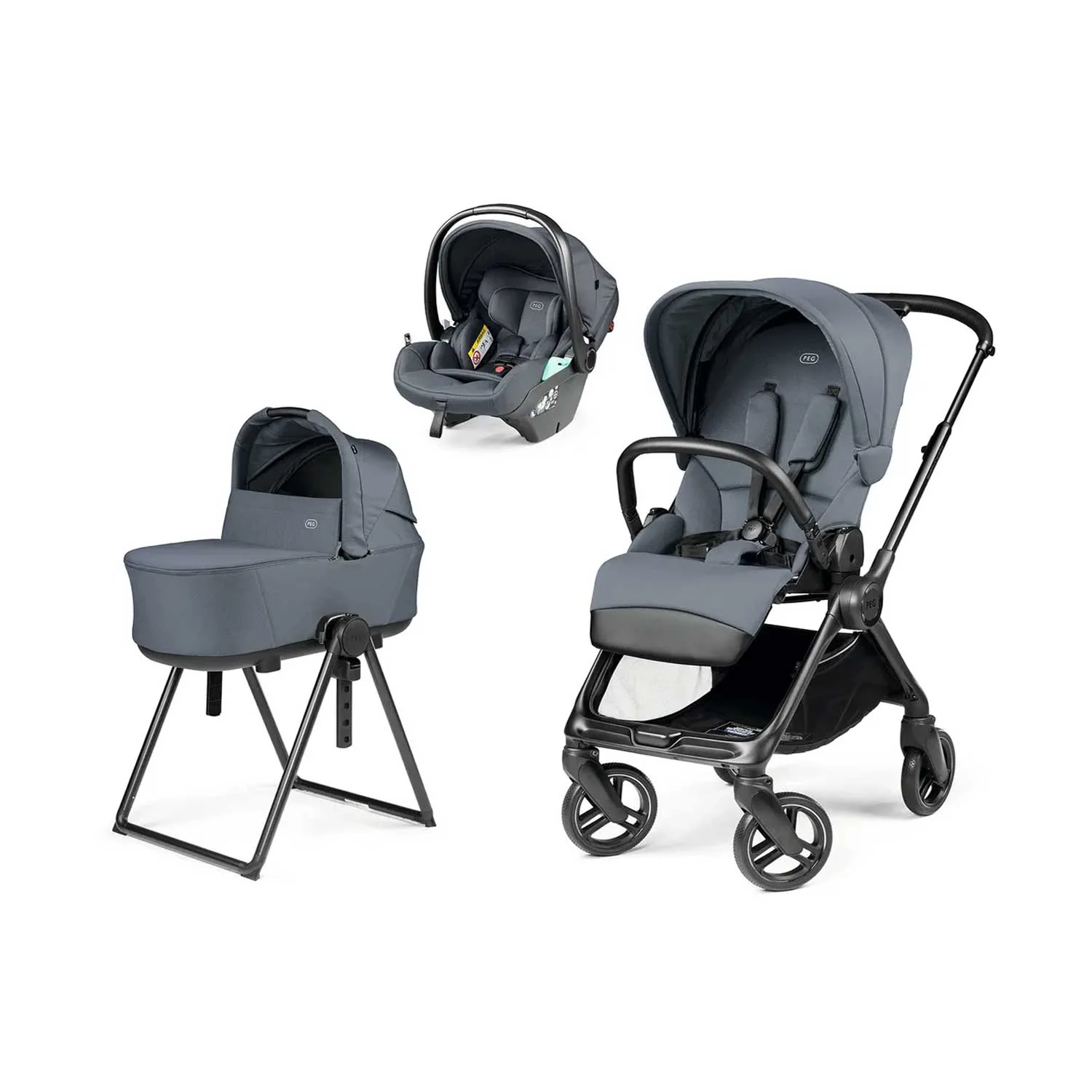 Peg Perego - Trio Switch + Culla Flex Con Seggiolino Auto Primo Viaggio Lounge Isize