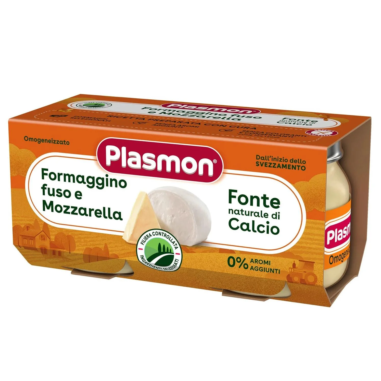 Plasmon - Omogeneizzato Formaggino Mozzarella: Confezione 2x80 gr
