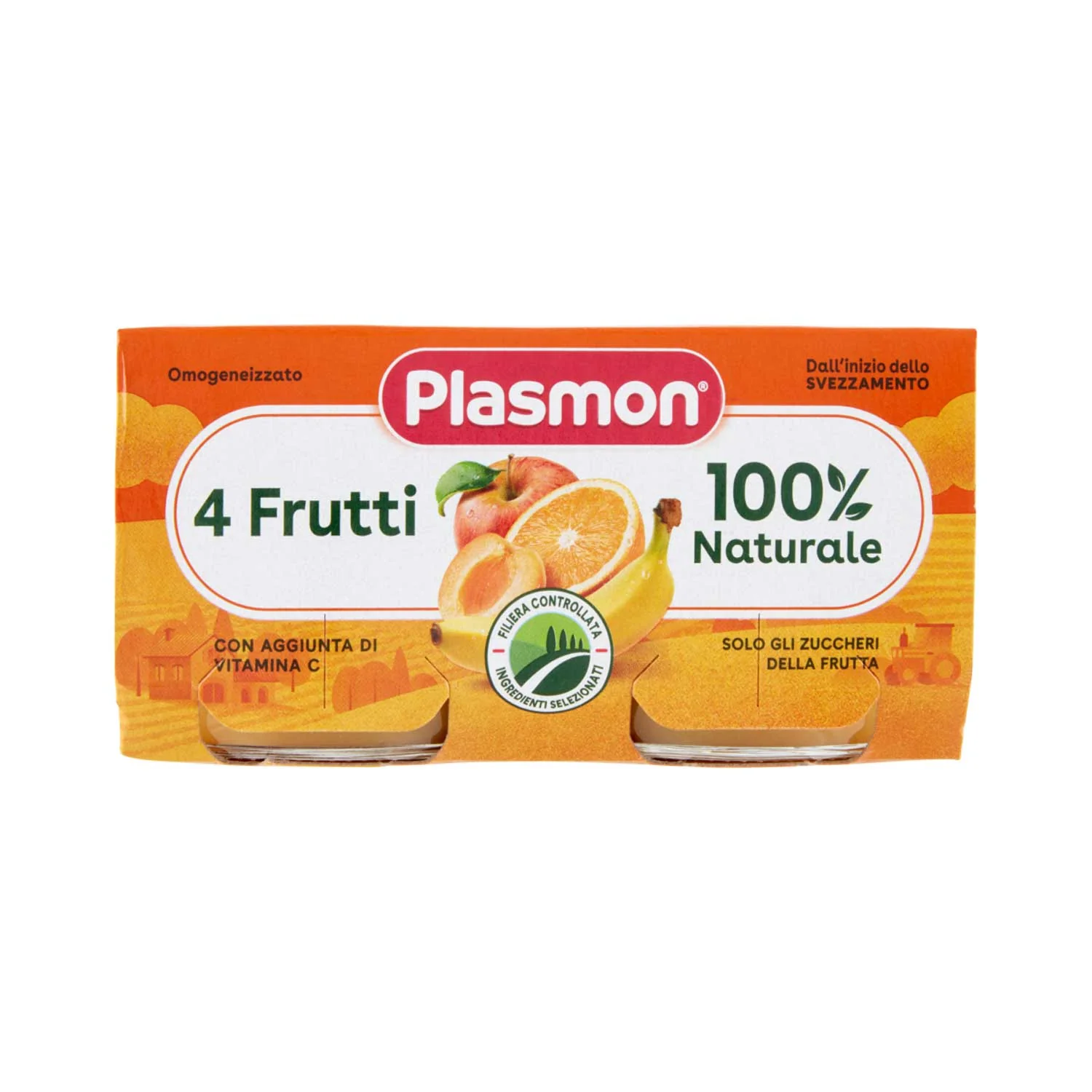 Plasmon - Omogenizzato Frutta 4 Frutti: Confezione 2x80 gr
