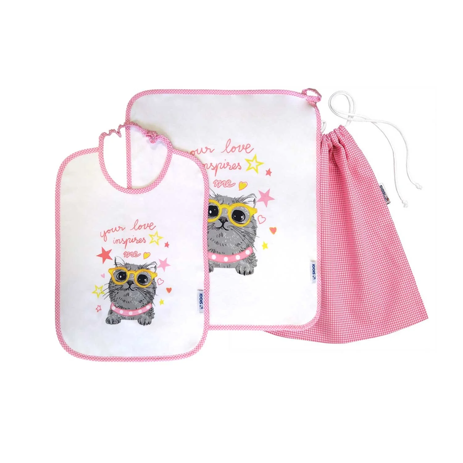 Siggi - Set Asilo Bimba 3pz Asciugamano Sacchetta Bavaglino - Image 7