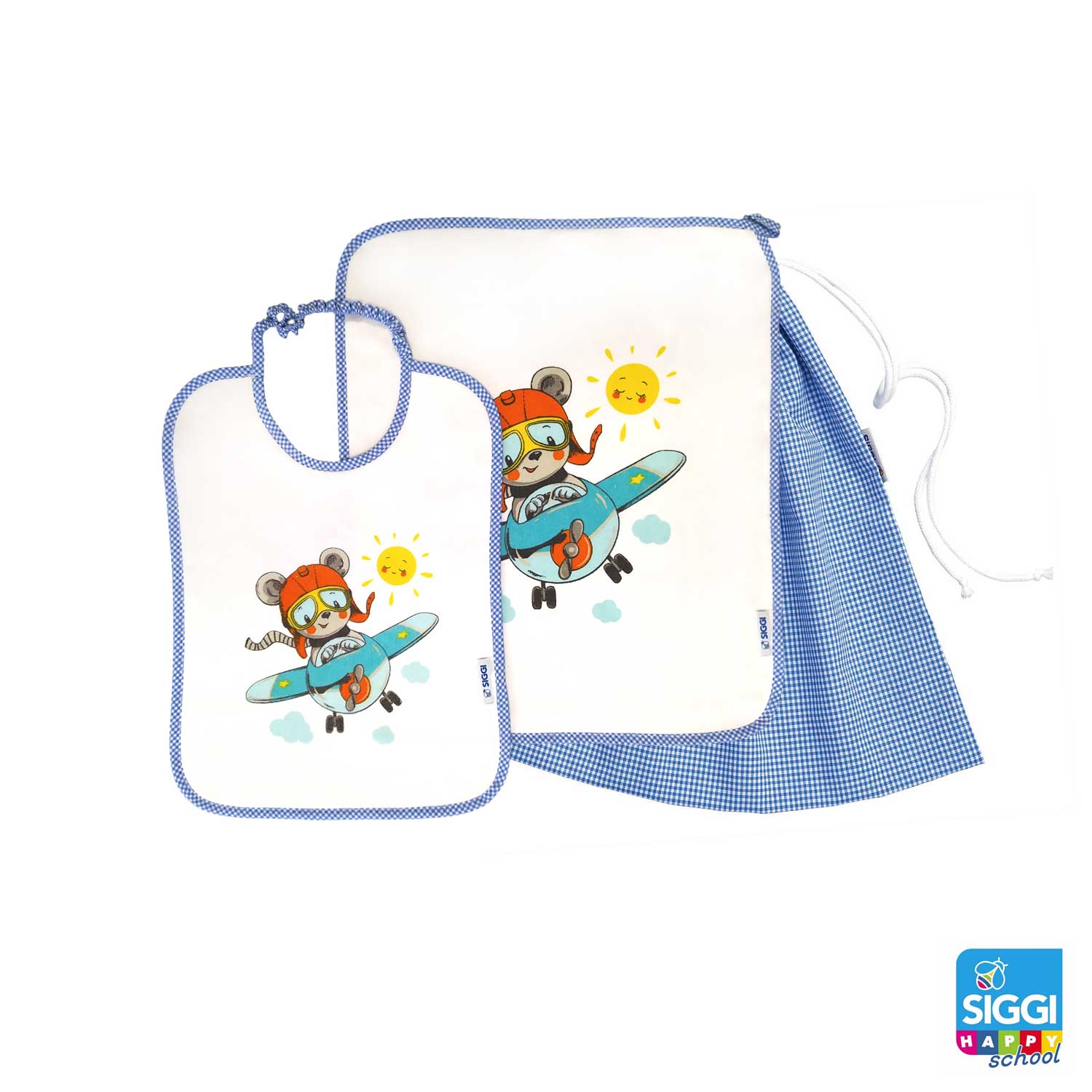Siggi - Set Asilo Bimbo 3pz Asciugamano Sacchetta Bavaglino - Image 13