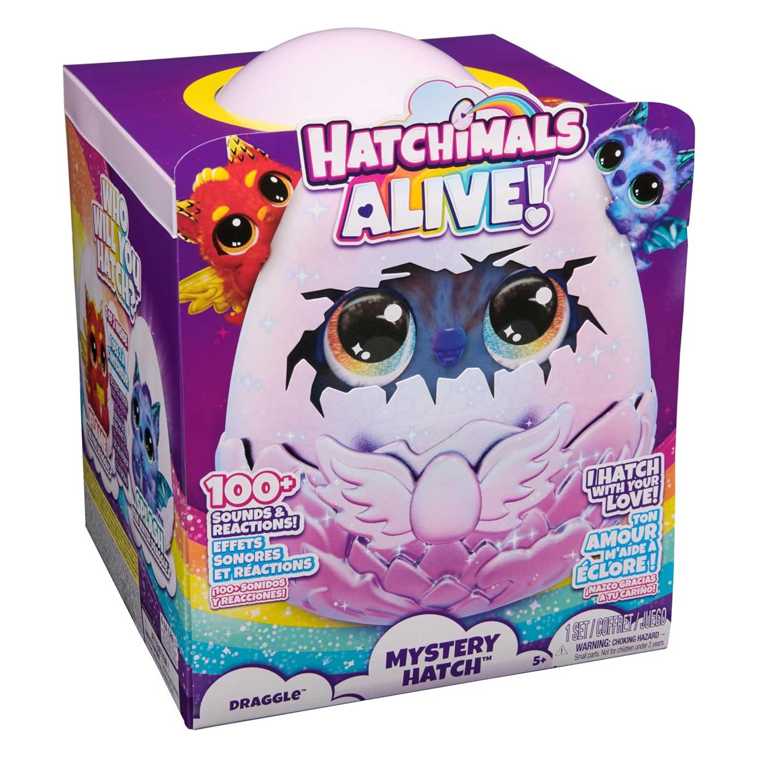 Spin Master - Hatchmals Alive Magico Uovo Versione Draggle Con Peluche A Sorpresa - Image 3