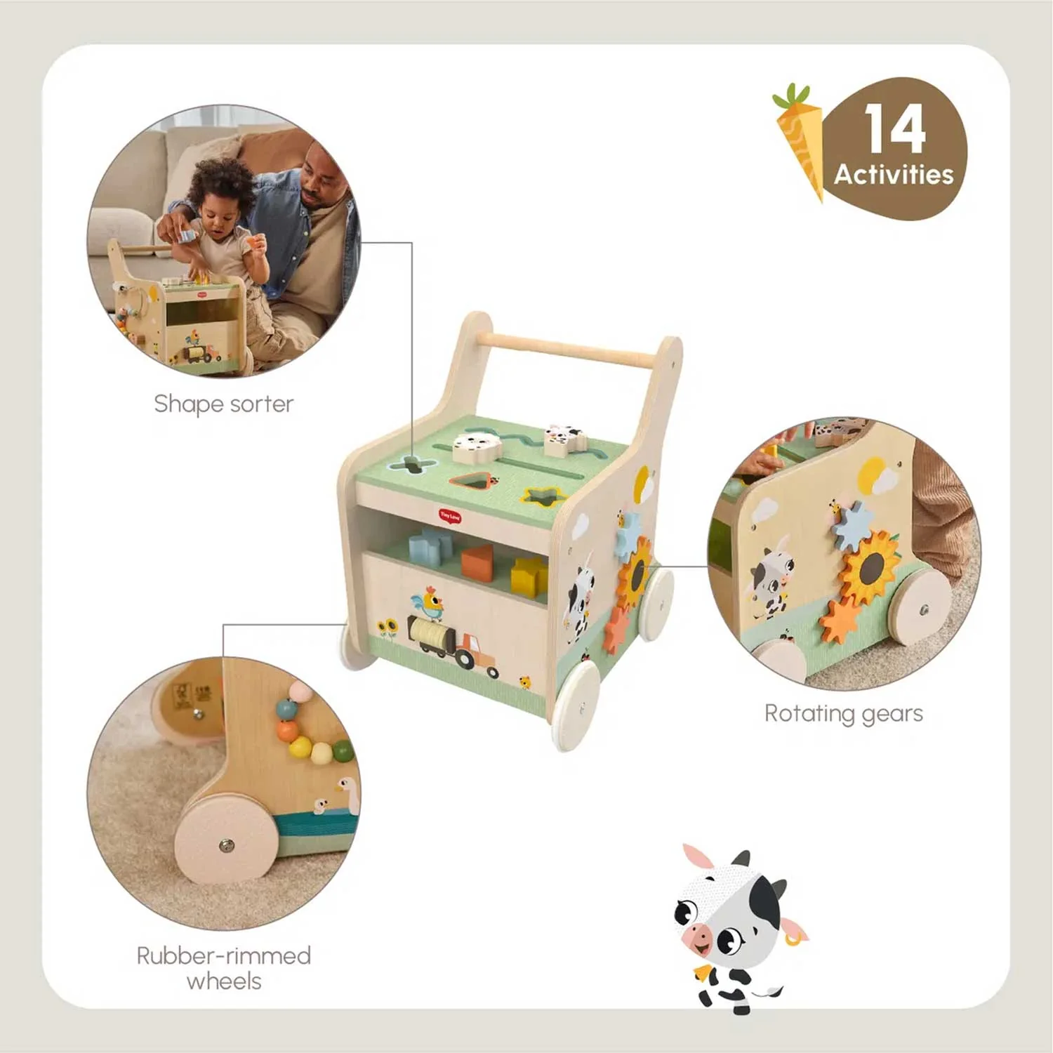 Tiny Love - Wooden Activity Walker Farmers - Image 6